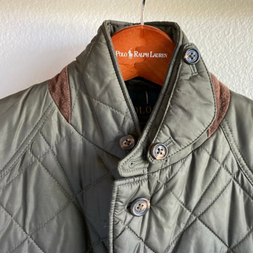 Polo Ralph Lauren Vintage Men's Medium Northfield Quilted Olive Jacket - Picture 4 of 16